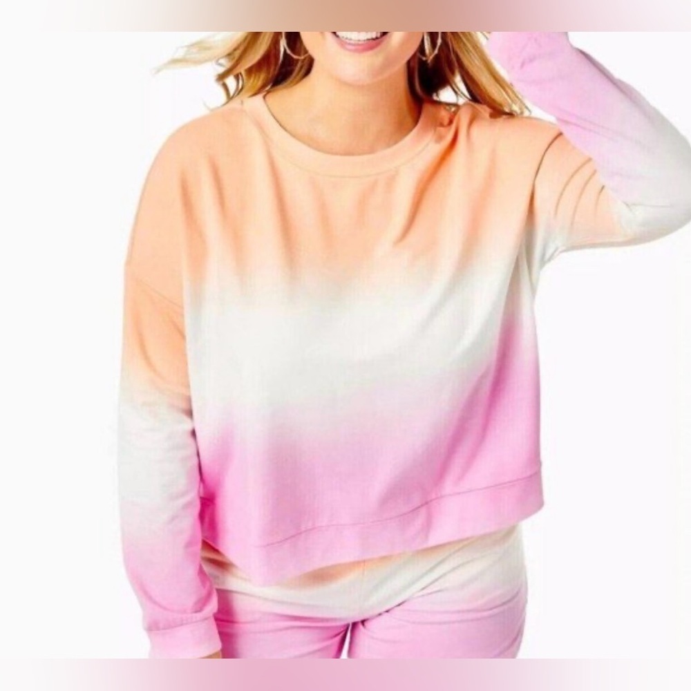 Lily Pulitzer Sheridan Pink Oversized Sweatshirt XL